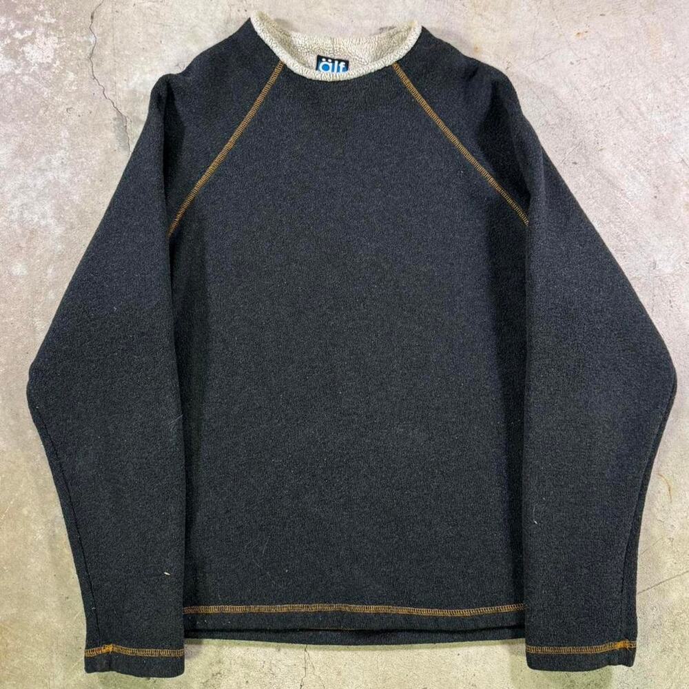 VTG 90s Kuhl Alf Sweater Womens M grey Pullover Alfpaca Fleece Canada Gorp EUC